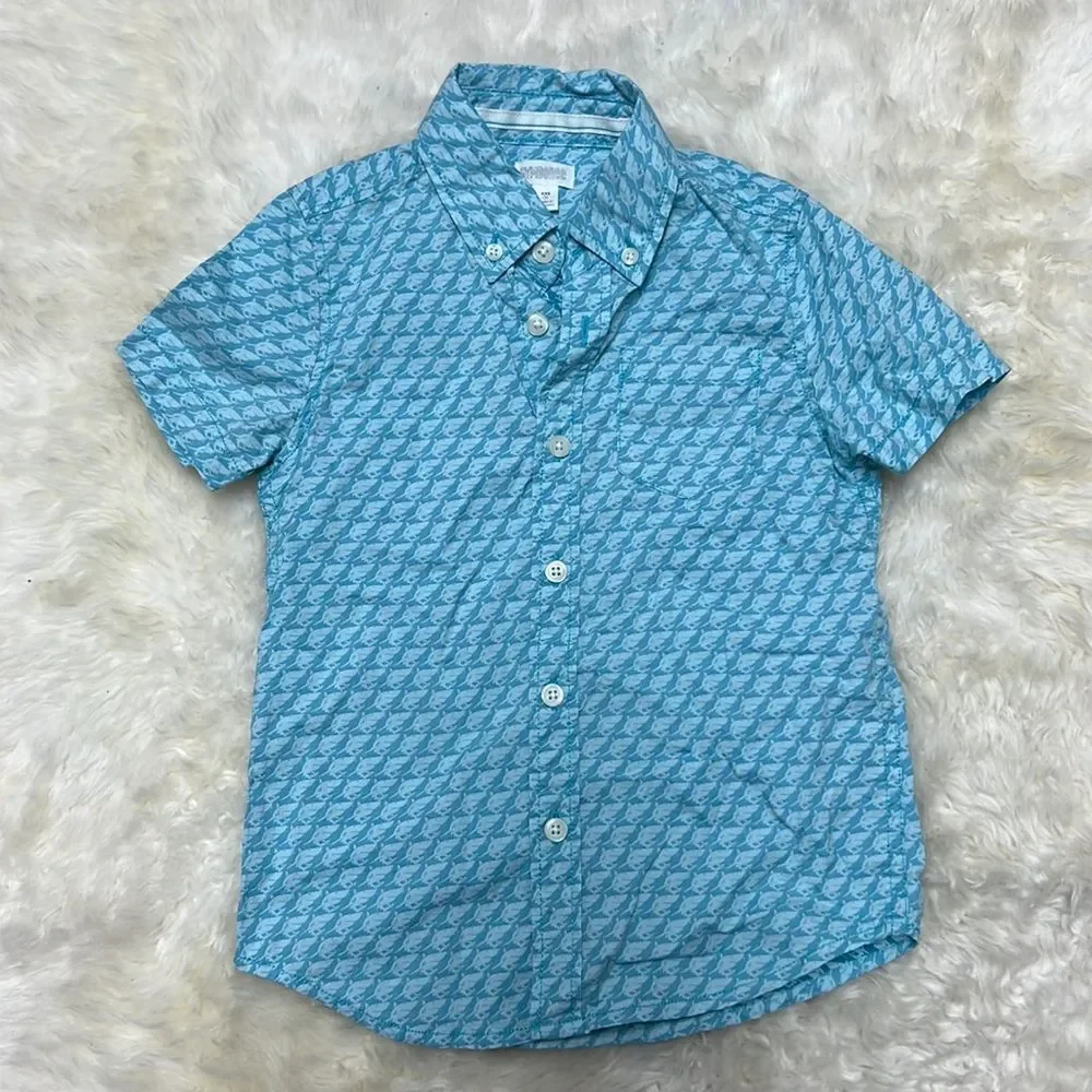 Worn once - Gymboree Boys Short Sleeve Summer Button Down Shirt